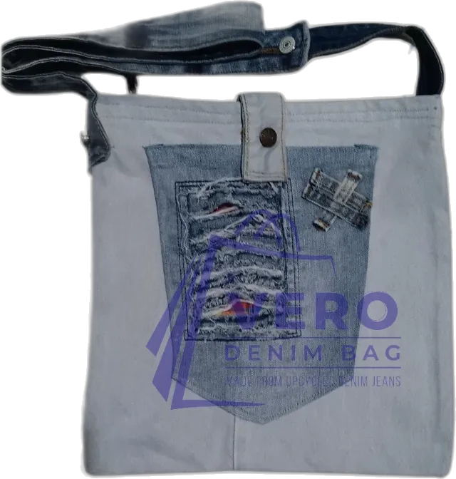 Upcycled denim bag by Vero