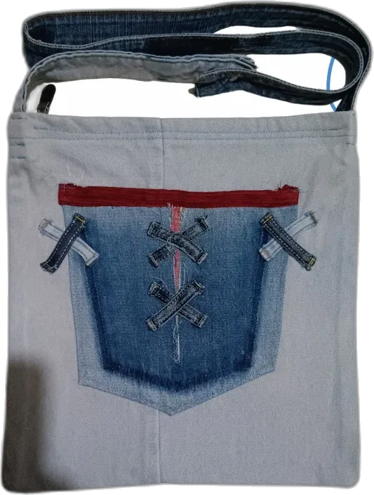 Upcycled denim bag by Vero