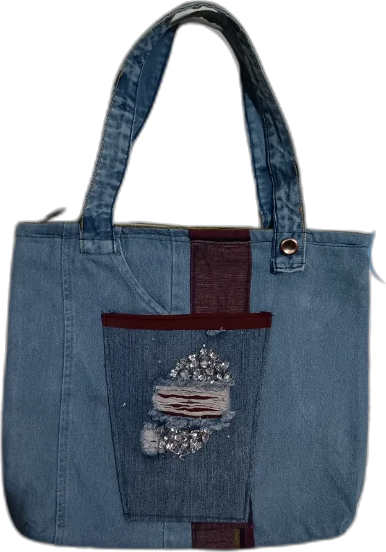 Upcycled denim bag by Vero
