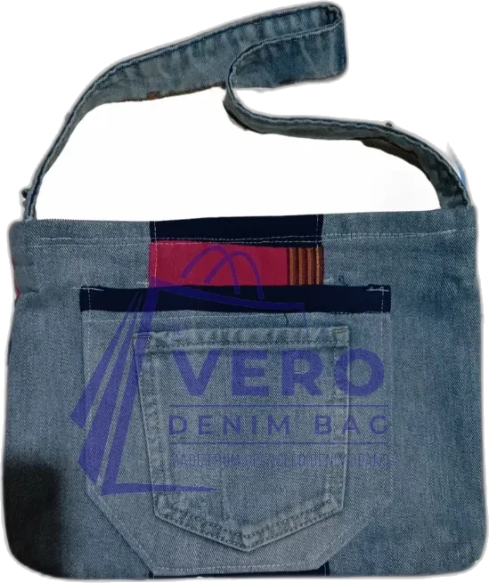 Upcycled denim bag by Vero